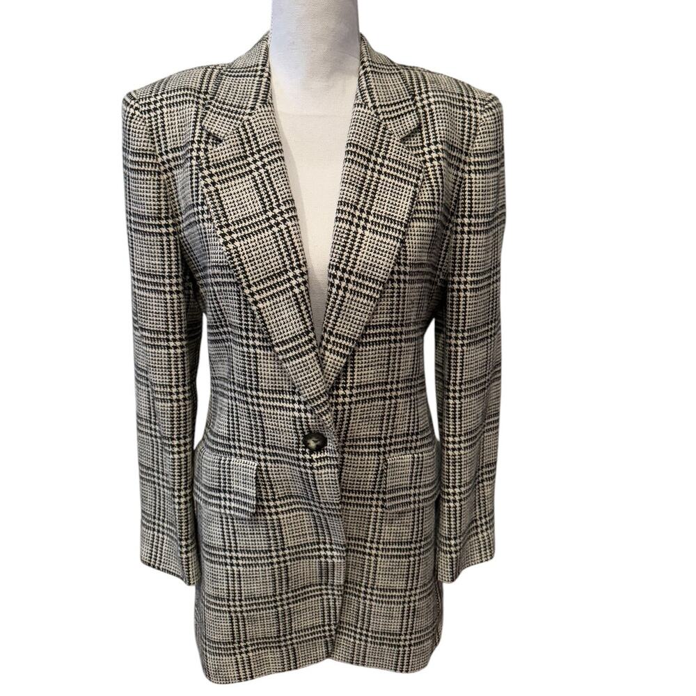 Vintage Jones New York Houndstooth Oversized Blazer 6